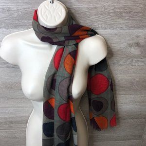 Moshi Womens Wool Silk Blend Scarf Polka Dot NEW